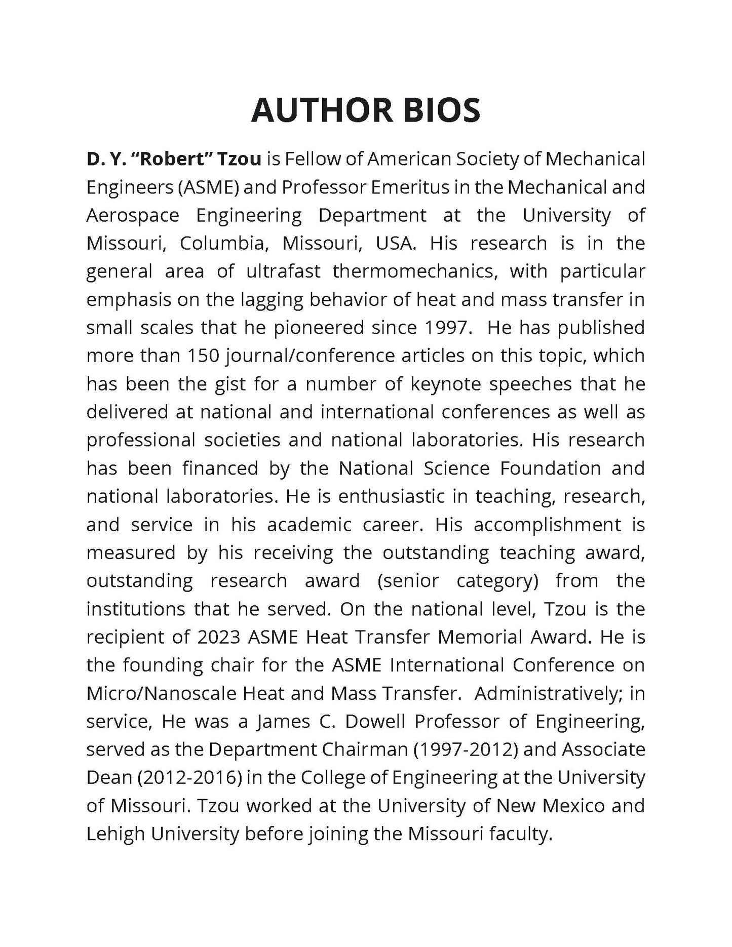 【Hardcopies】Macro- to Microscale Heat Transfer: The Lagging Behavior, Third Edition,by D. Y. Tzou