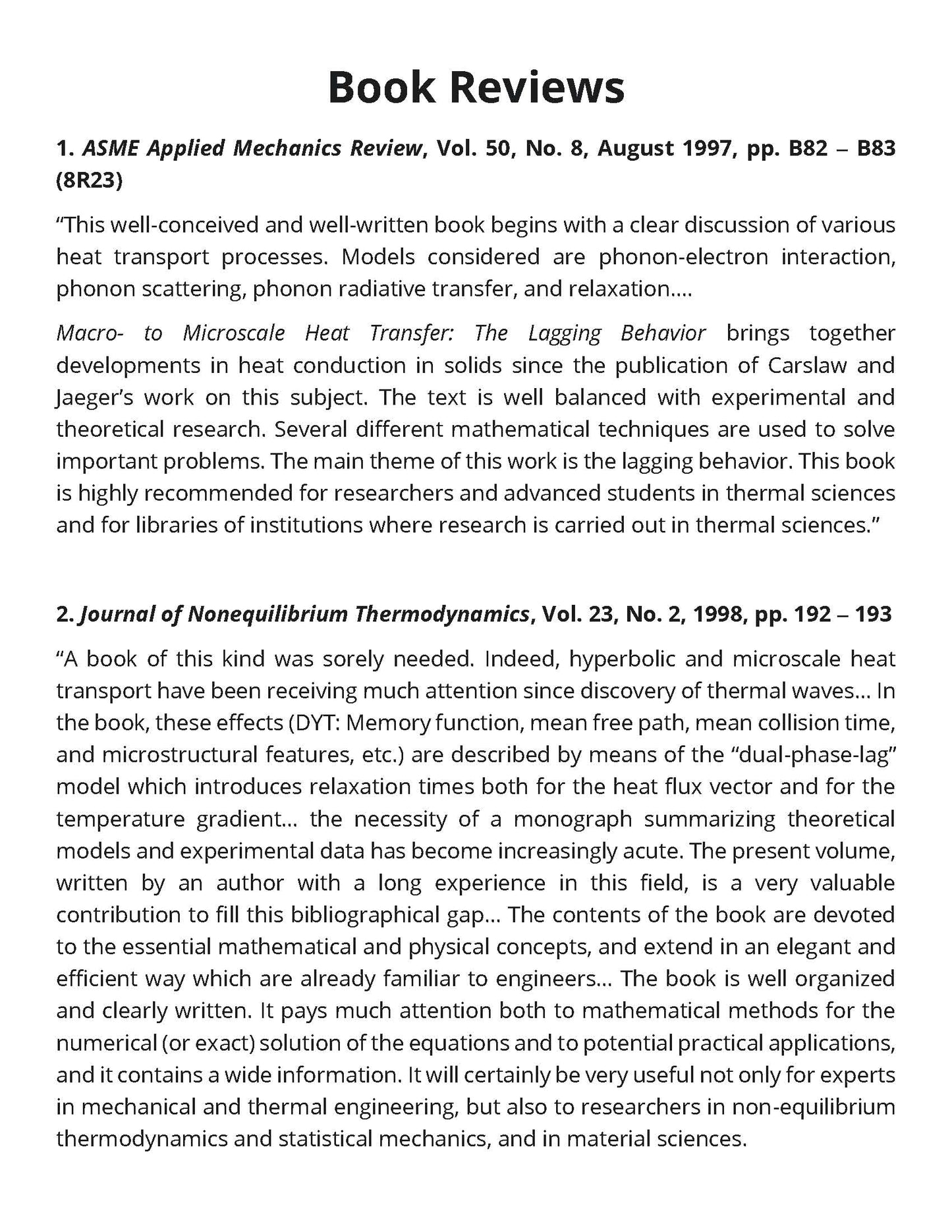 【2 Devices】Macro- to Microscale Heat Transfer: The Lagging Behavior, Third Edition, by D. Y. Tzou